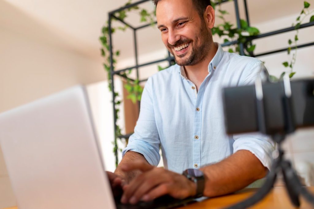 A creator running a business with digital and physical products